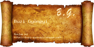 Buzi Gyöngyi névjegykártya